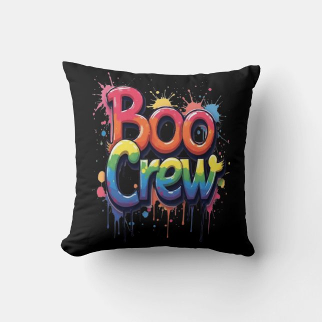 Rainbow BOO CREW Cushion (Front)