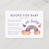 Rainbow Book Request Baby Shower