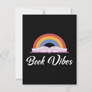 Rainbow Book Vibes Vintage Retro Book Lover