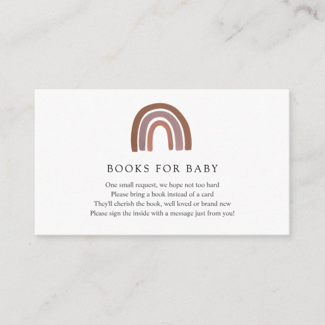 Rainbow Books for Baby insert card (Front)