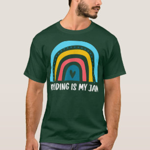 Rainbow Bookworm Book Lover Teacher Reader Reading T-Shirt