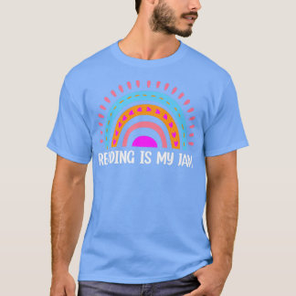 Rainbow Bookworm Book Lover Teacher Reader Reading T-Shirt
