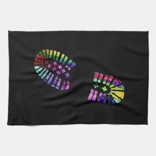 Rainbow Bootprint Toybag Towel