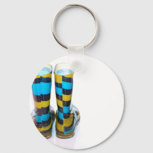 Rainbow Boots Key Ring