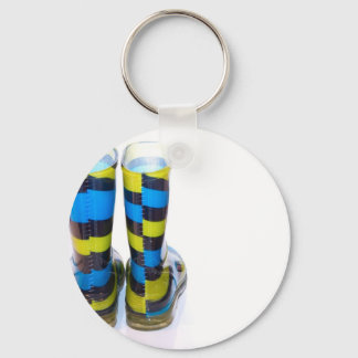 Rainbow Boots Key Ring