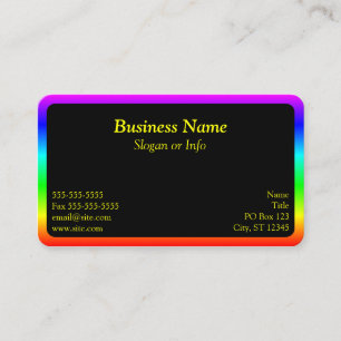 Rainbow Border Business Card