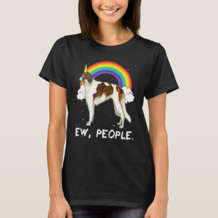 Rainbow Borzoi Ew People Unicorn Dog T-Shirt