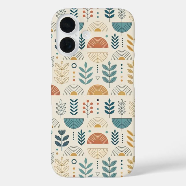 Rainbow Botanical Minimalist Case-Mate iPhone Case (Back)