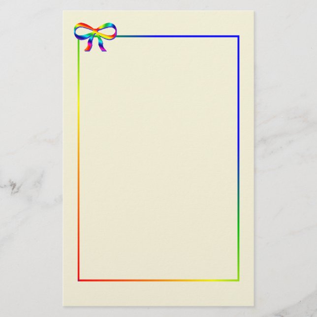 Rainbow Bow Stationery (Front)