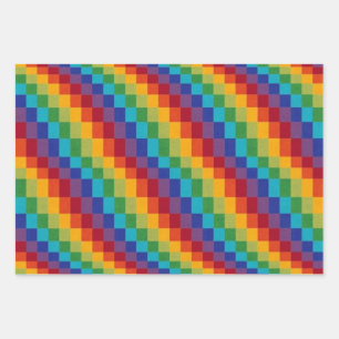 Rainbow Boxes Wrapping Paper Sheet