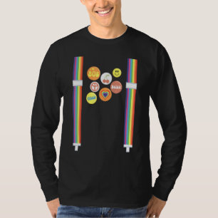 Rainbow Braces Lgbt 80s Suspenders Costume T-Shirt