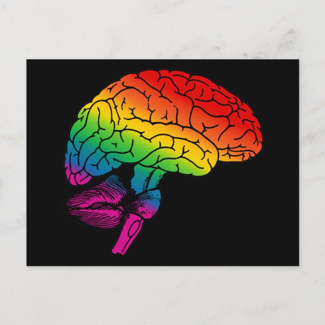 Rainbow Brain Postcard (Front)