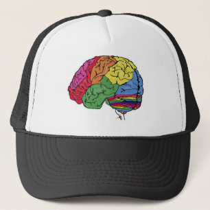 Rainbow Brain Trucker Hat