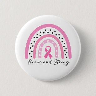 Rainbow Breast Cancer Pink Ribbon Awareness 6 Cm Round Badge