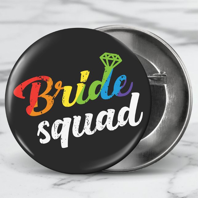Rainbow Bridal Party Pride Wedding 6 Cm Round Badge (Creator Uploaded)