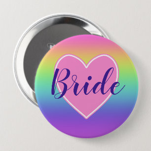 Rainbow Bride 10 Cm Round Badge