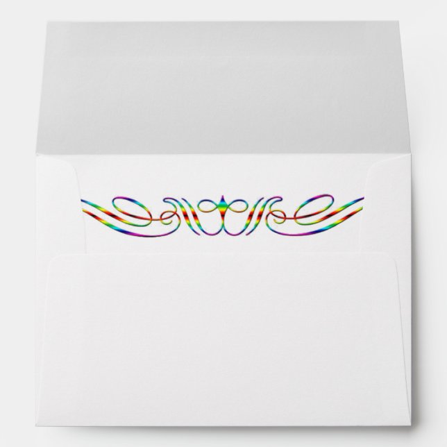 Rainbow Brides Gay Wedding Envelope (Back (Bottom))