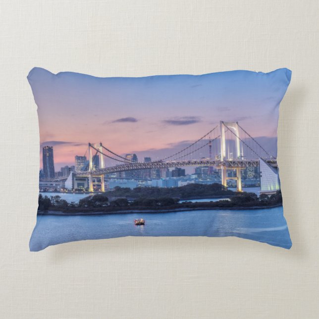 Rainbow Bridge at twilight Decorative Cushion (Front)