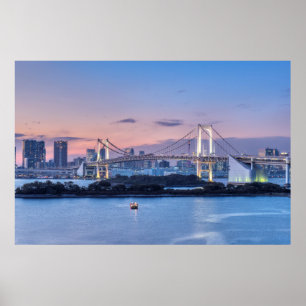 Rainbow Bridge at twilight Poster