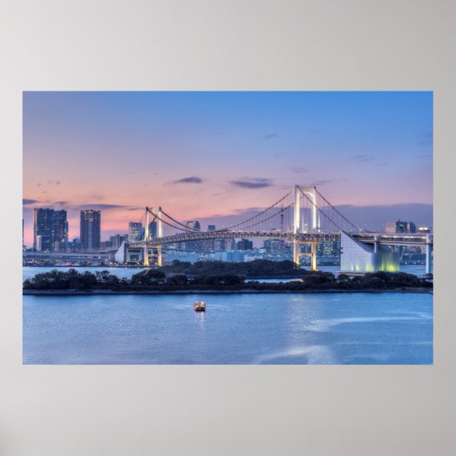 Rainbow Bridge at twilight Poster (Front)