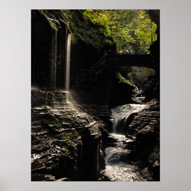 Rainbow Bridge at Watkins Glen State Park Poster (Front)