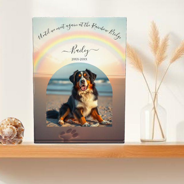 Rainbow Bridge-Beach Custom Pet  Photo Block (Rainbow Bridge-Beach Custom Dog Photo Block )