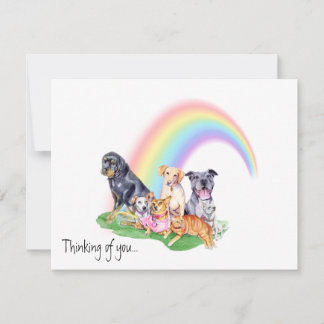 Rainbow Bridge Card - Pet Loss - Condolences Card