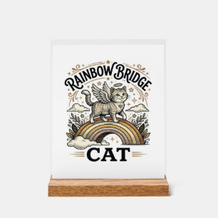 Rainbow Bridge Cat Cat Memorial Rainbow Bridge Vin Acrylic Sign