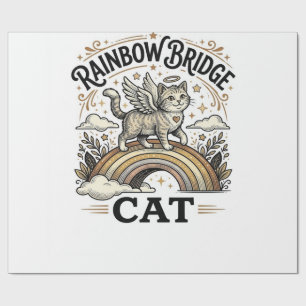 Rainbow Bridge Cat Cat Memorial Rainbow Bridge Vin Wrapping Paper