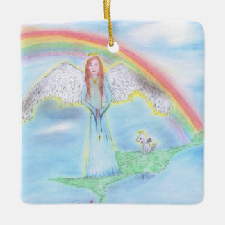 Rainbow bridge  ceramic ornament
