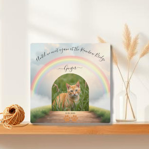 Rainbow Bridge-Custom Cat Memorial  Plaque