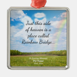 Rainbow Bridge Custom Dog Memorial Ornament