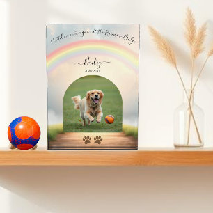 Rainbow Bridge Custom Dog Photo Block