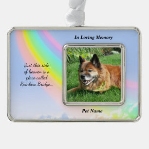 Rainbow Bridge Custom Pet Sympathy Ornament