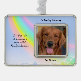 Rainbow Bridge Custom Pet Sympathy Ornament