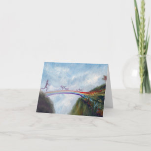 Rainbow Bridge Dog Cat Heaven Card by Violano