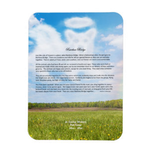 Rainbow Bridge FEMALE Dog Sympathy Magnet
