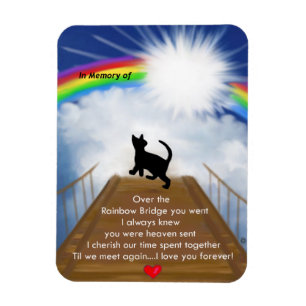 Rainbow Bridge for Cats Magnet