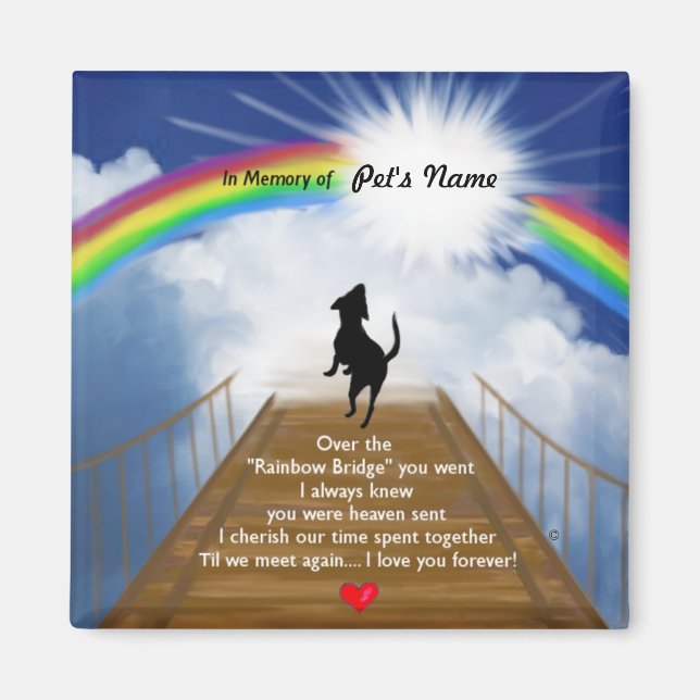 Rainbow Bridge for Dogs Magnet (Front)