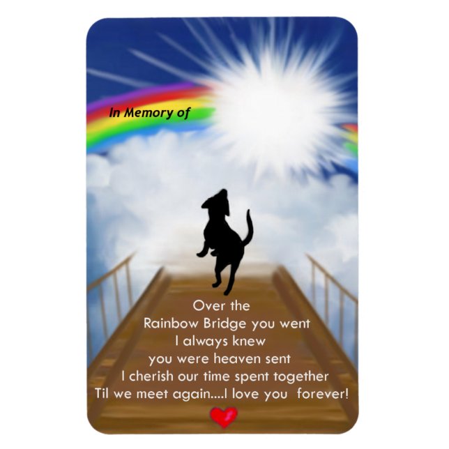 Rainbow Bridge for Dogs Magnet (Vertical)