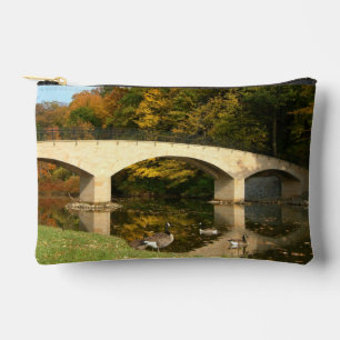 Rainbow Bridge in Fall at Grove City College Accessory Pouch