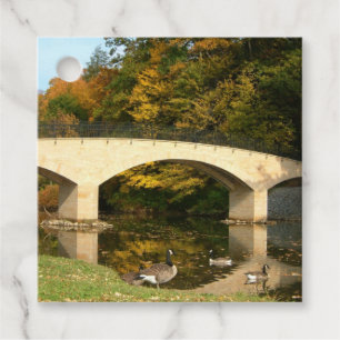 Rainbow Bridge in Fall at Grove City College Favour Tags