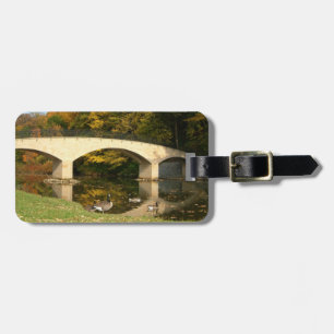 Rainbow Bridge in Fall at Grove City College Luggage Tag