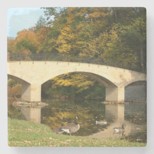 Rainbow Bridge in Fall at Grove City College Stone Coaster