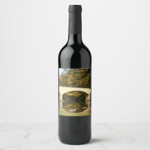 Rainbow Bridge in Fall at Grove City College Wine Label