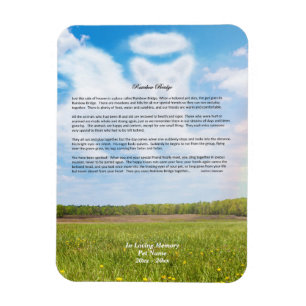 Rainbow Bridge MALE Dog Sympathy Magnet
