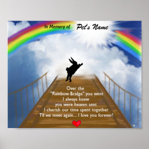 Rainbow Bridge Memorial for Rabbits Poster
