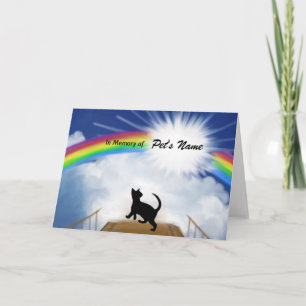 Rainbow Bridge Memorial Poem for Cats Card