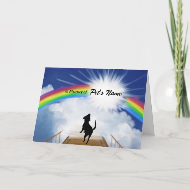 Rainbow Bridge Memorial Poem for Dogs Card (Front)