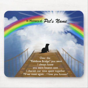 Rainbow Bridge Memorial Poem for Ferrets Mouse Mat